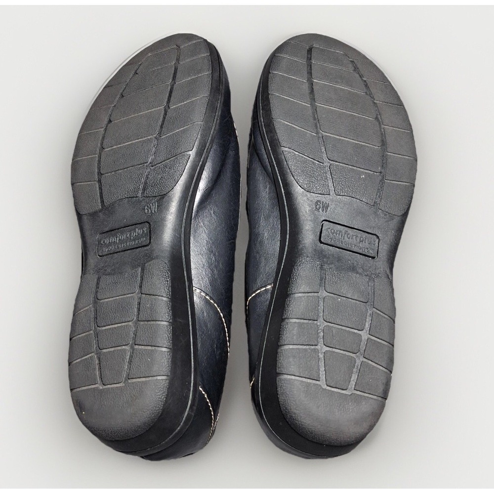 Comfort Plus by Predictions Navy Blue Moc Toe Loafers Womens 6W Slip On Flats - Picture 6 of 6